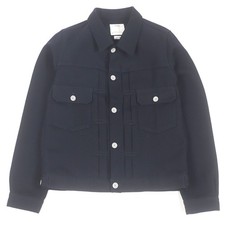 VISVIM Jacket Coverall Navy wool mens 2