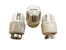 Job lot 3 x Drayton RT212 TRV Head Only White Thermostatic Radiator Valve
