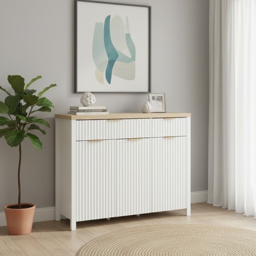 Wood sideboard drawers 3 - sideboard, 2