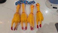 Rubber Chicken UK SELLER Shrilling Squawk Cockrell Noise Dog Chew Toy 36cm Large