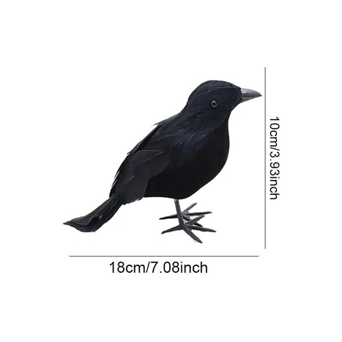Realistic black crow halloween - realistic,