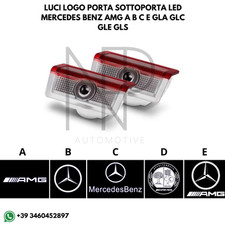 ✅ LUCI LOGO PORTA SOTTOPORTA LED MERCEDES BENZ AMG A B C E GLA GLC GLE GLS ✅