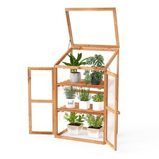 COSTWAY Mini Wooden Cold Frame