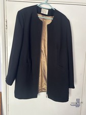 Woman Black Blazer With Zip By