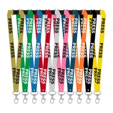 PRESS printed Lanyard - neck strap, ID HOLDER reporter,  news report