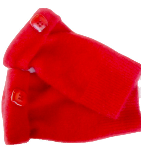 Fingerless gloves red 100 - gloves, 100%