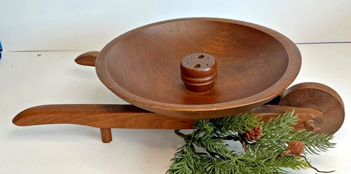 Vintage wooden wheelbarrow nut - vintage,