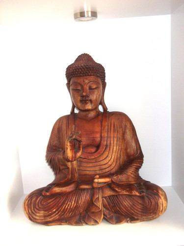 Vintage wooden dhyani - vintage,
