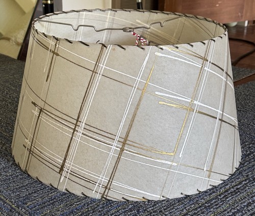 Vtg fiberglass lamp shade drum - vtg,