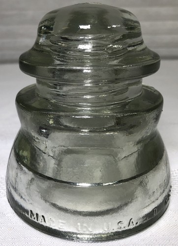 Glass telegraph insulator - glass,