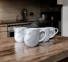 Set of 4 Marble Effect Tea
