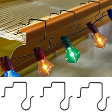 70 Pieces Christmas Lights Metal Gutter Hang Hooks，Gutter Grid Hooks，Christma...