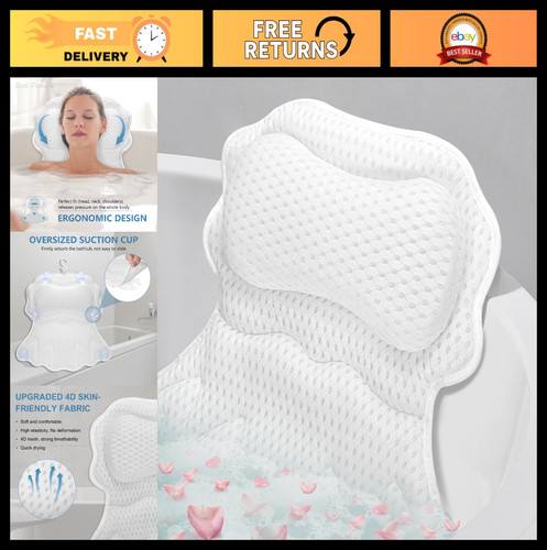 Ergonomic bath pillow for tub - ergonomic,