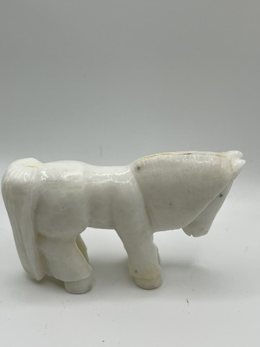 Zuni white horse pony fetish - zuni,