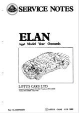 LOTUS ELAN M100 SERVICE MANUAL 1990