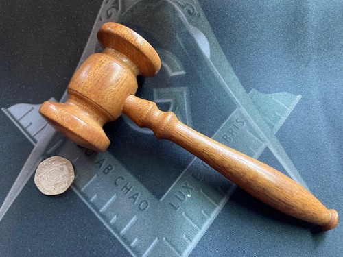 Turned wood gavel block - gavel,,