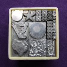 Letterpress Printing ADANA Small Box of VARIOUS NICE BORDER ODDMENTS & ORNAMENTS