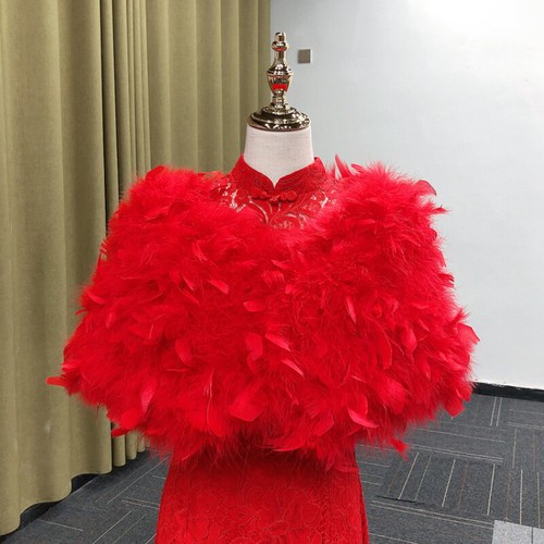 Women bridal faux - faux, feather