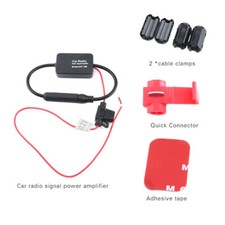 Car Signal Amplifier Antenna Radio Auto FM Adaptor Booster Anti-interference