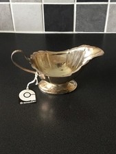 An Antique Silver Plated Gravy Boat by Grenadier Silver Plated Sauce Boat w/Tag