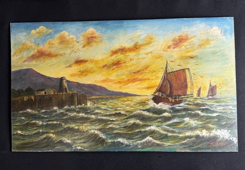 Antique original oil painting - antique,