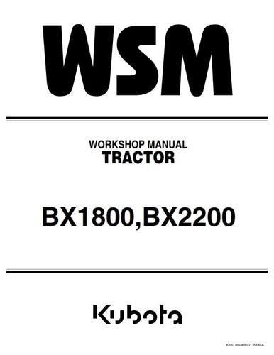 Kubota bx1800 bx2200 tractor - bx2200,
