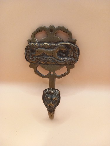 Vintage solid brass lion - vintage,
