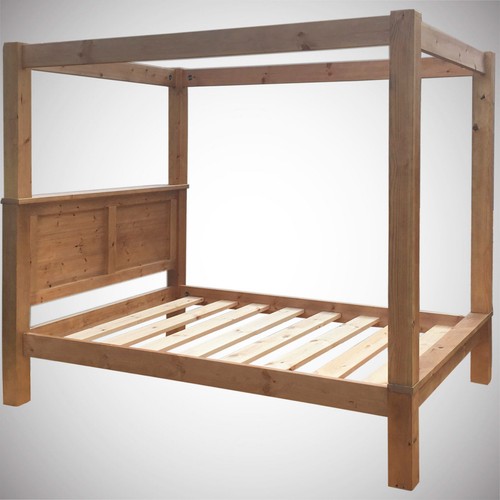Chunky panel solid pine bed - chunky,