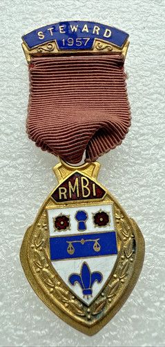 1957 masonic rmbi steward - masonic,