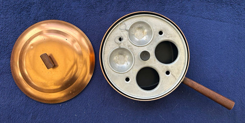 Vintage copper pot with - vintage,