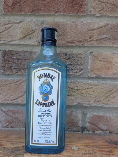 Bombay sapphire gin bottle - bombay,