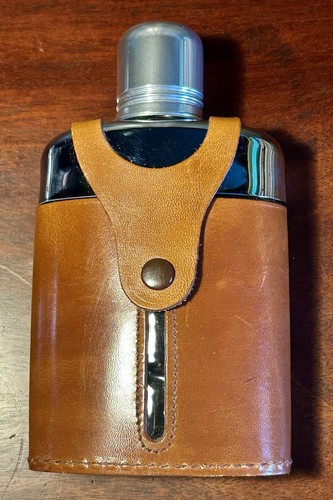 Vintage hip flask glass - vintage,