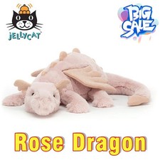 2025 Jellycat Rose Dragon With Tags Free Dust Bag Large 50CM Brand New UK SELLER