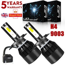 2Pcs H4 LED Headlight Bulbs
