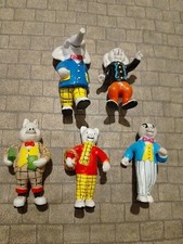 Rupert the Bear & Friends - Artoy Express Newspaper Plastic Figures Vintage Set