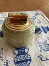Vintage/Retro ‘Colibri’ Green Onyx Table Lighter