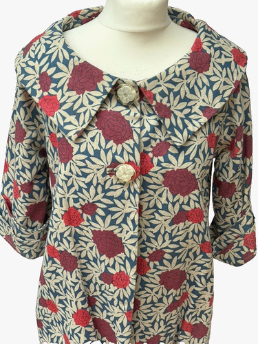 Floral cotton linen short - floral,