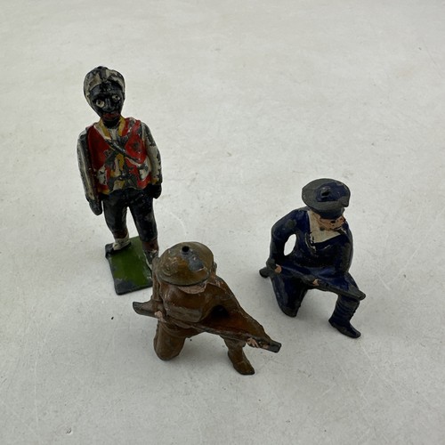 Trio painted lead - painted,