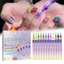 12 Colours Nail Art Paint Pens