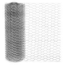 Chicken Wire for Floral Arrangements 14 x 315in Netting Mesh Fence [Silver Tone]