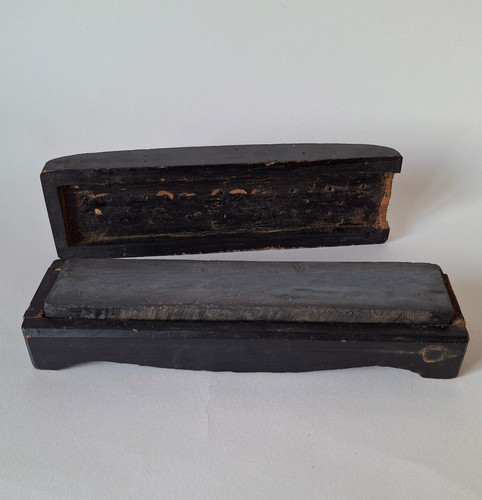 Vintage whetstone wet oil - /,