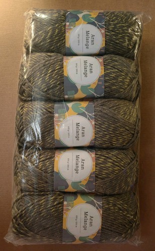 Aran melange wool blend - wool, 75%