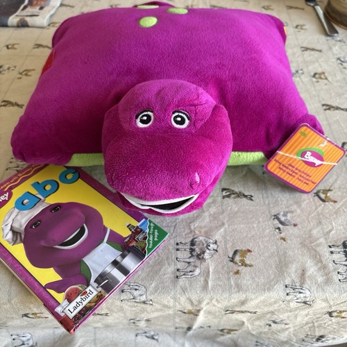 Barney pillow and book - book, bundle
