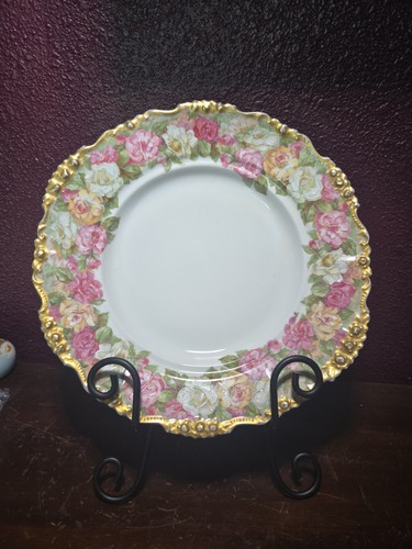 Antique limoges drop roses - jp,