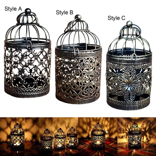 Hanging birdcage candle holder - hanging,