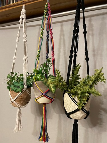 Macrame plant hanger - hanger, planter