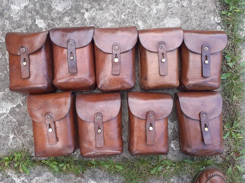 Vintage swedish leather ammo - leather,