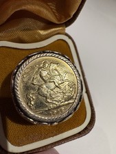 1912 Gold half Sovereign ring