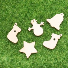  50 Pcs Tree Trunk Slices Wood Pieces for Crafts Wooden Embellishments