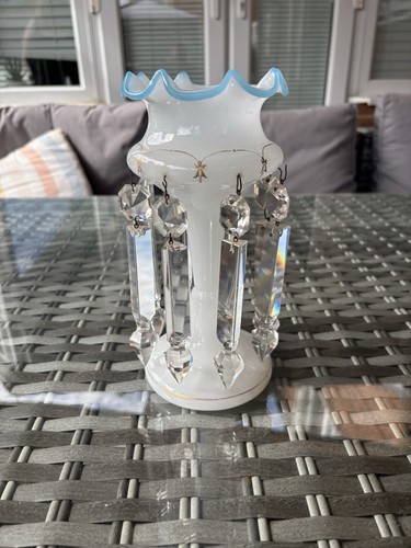 Victorian white opaline glass